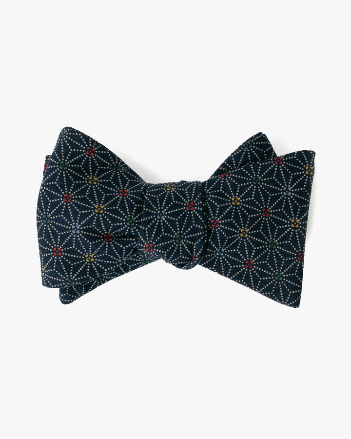 Kiriko Original Bow Tie, Indigo Small Asanoha