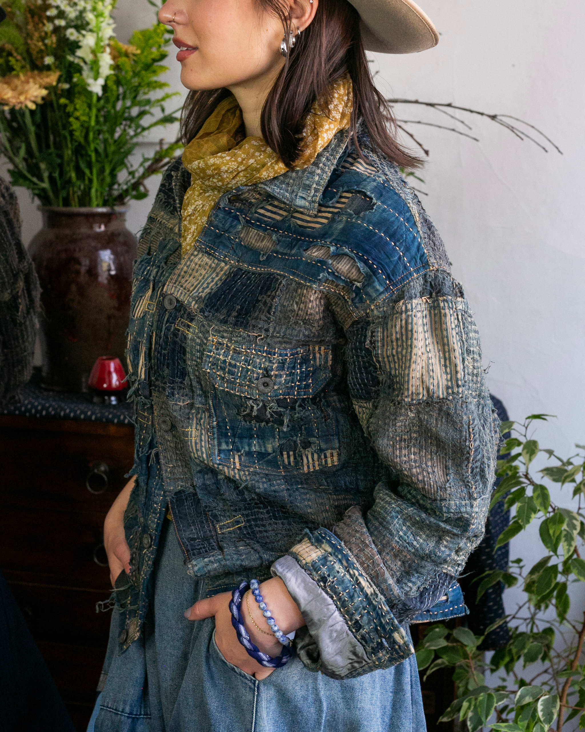 Japanese Repro Jacket, XL, Kapital Kountry, Patched Boro Style Japanese Repro Jacket, XL, Kapital Kountry, Patched Boro Style
