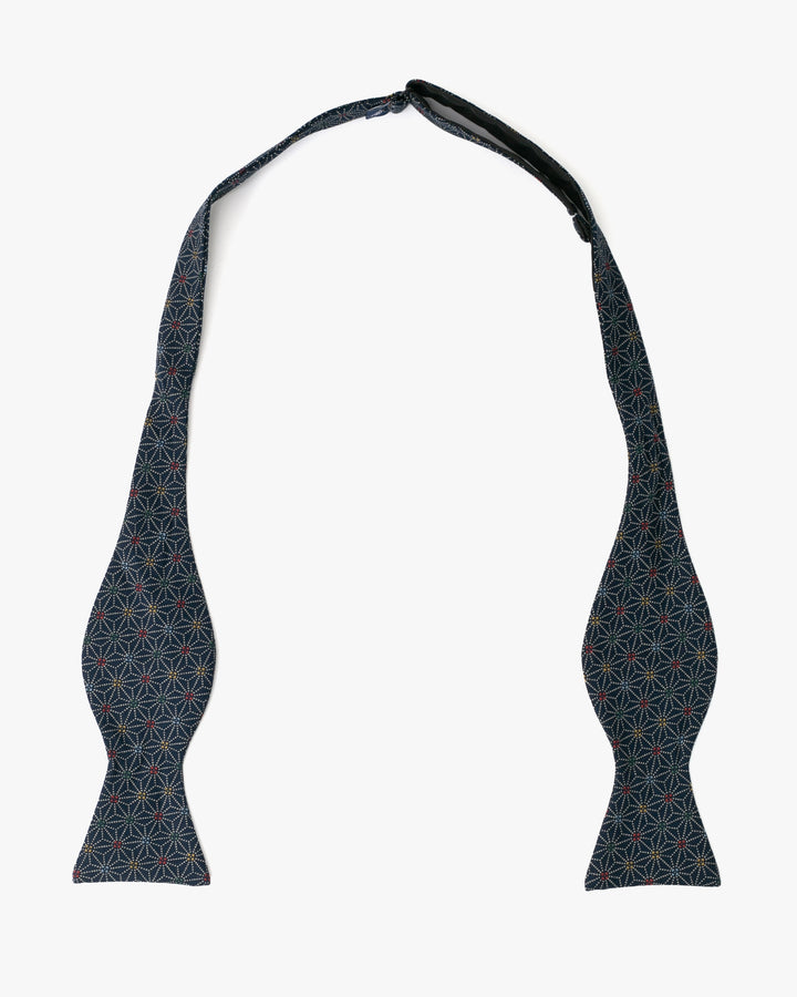 Kiriko Original Bow Tie, Indigo Small Asanoha