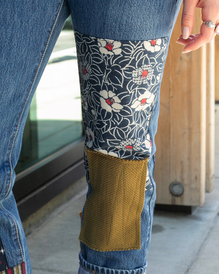 Kiriko Custom Patched Denim Jeans, Levi&