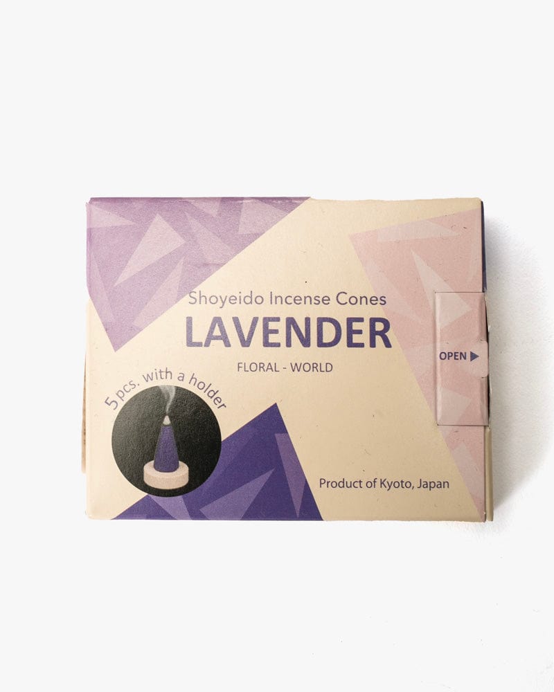 Shoyeido Natural Incense, Cone, Lavender