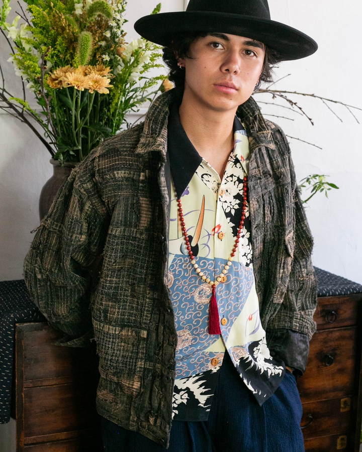 Kapital Kountry boro-style jacket, fully sashiko-stitched, at Kiriko Made