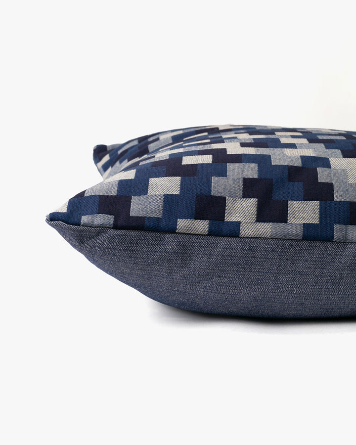 Kiriko Original Pillow, Patchwork Style Denim