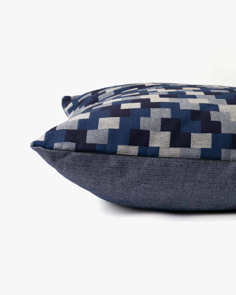 Kiriko Original Pillow, Patchwork Style Denim