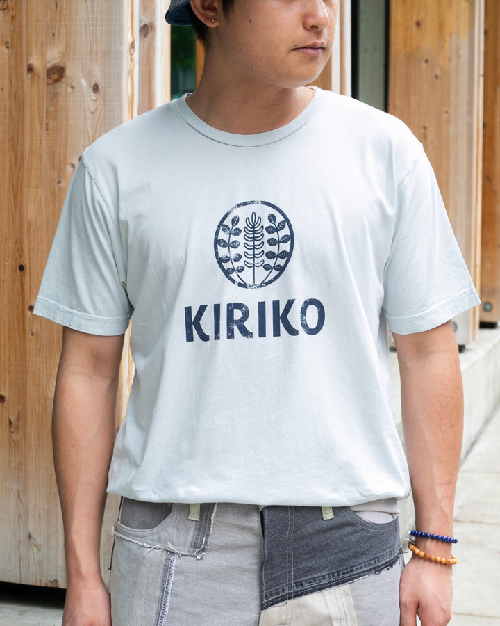 Kiriko Original Tee, 6oz Cotton, Printed Logo, Ice Blue