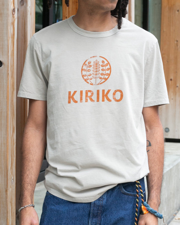 Kiriko Original Tee, 6 oz Cotton, Printed Logo, Latte