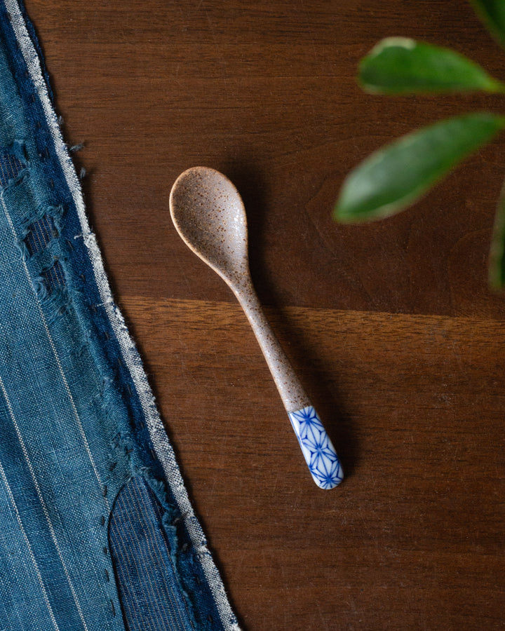 Shigaraki Hand-Painted Spoon, Ichiyama, Asanoha