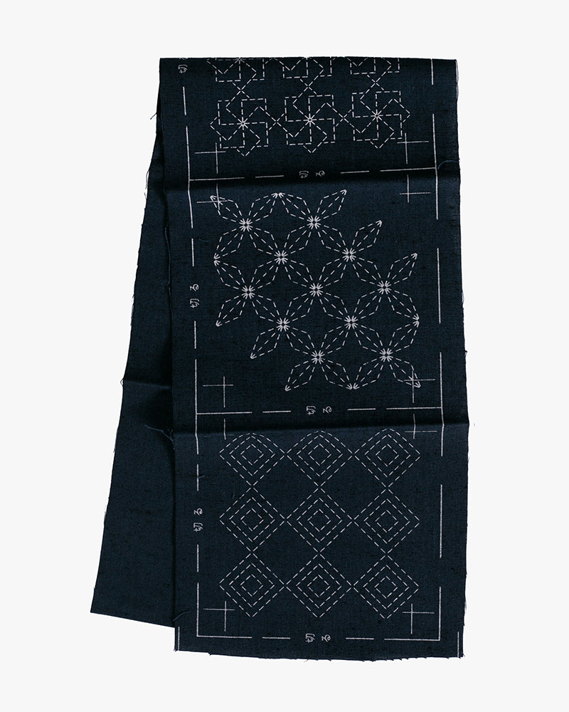 Sashiko Coaster Kit, Kofu Tsumugi, Navy