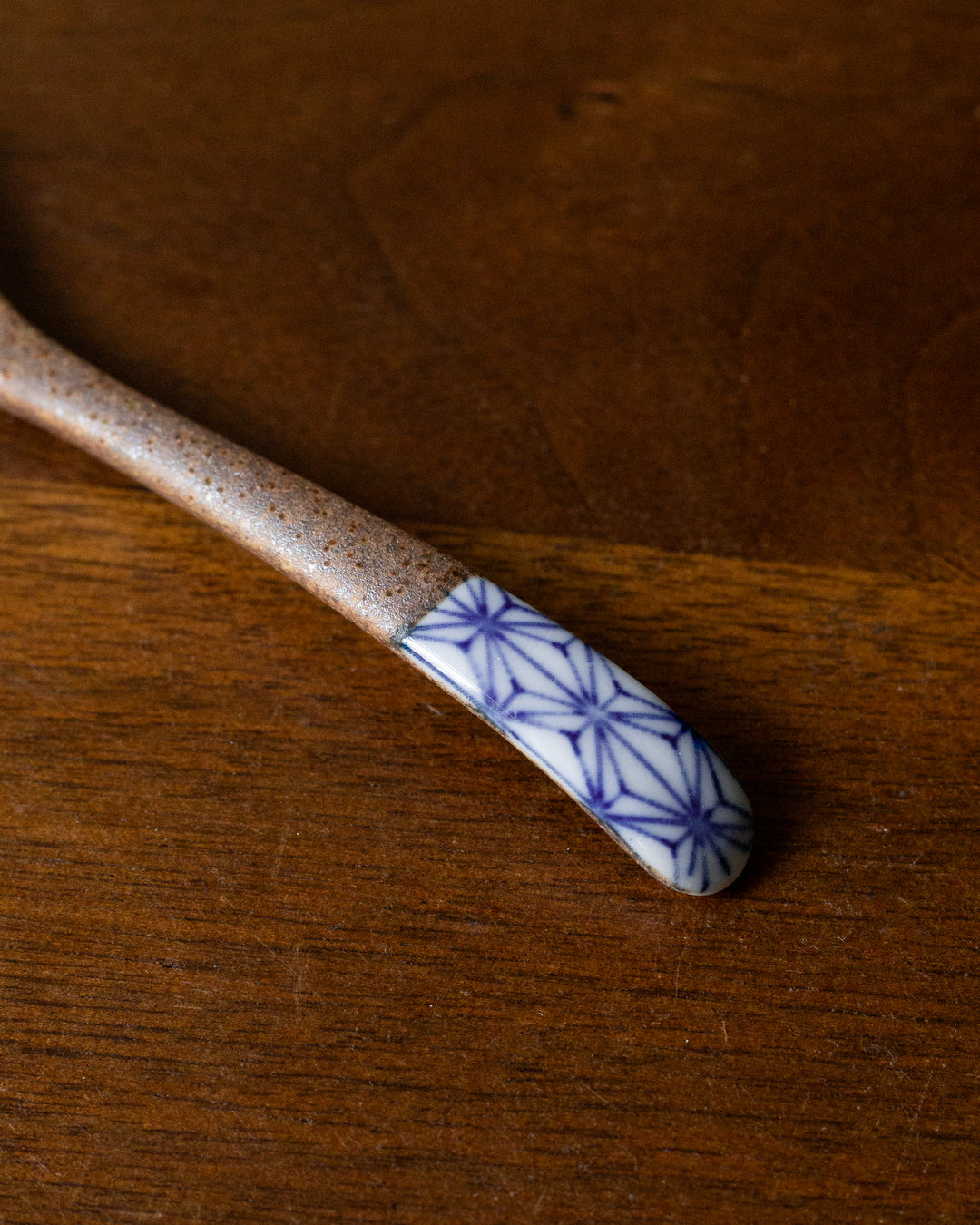Shigaraki Hand-Painted Spoon, Ichiyama, Asanoha