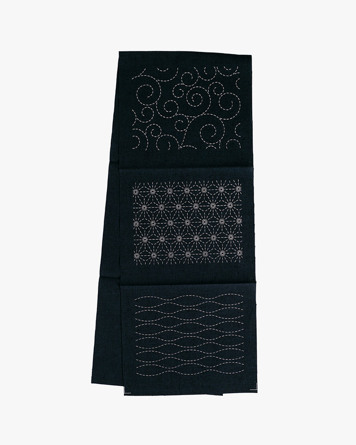 Sashiko Patch, Kofu-Tsumugi, Ultramarine Blue