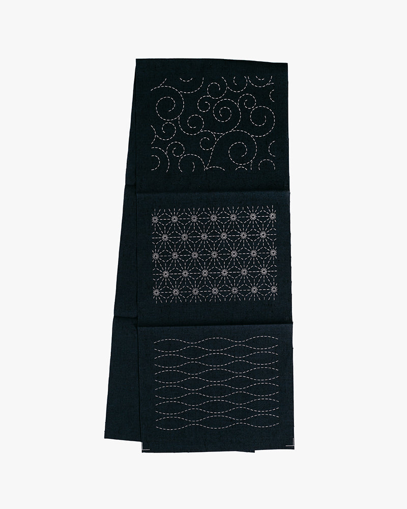 Sashiko Patch, Kofu-Tsumugi, Ultramarine Blue