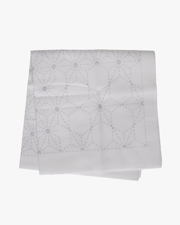 Hana-Fukin Sashiko Sampler, Asanoha, White