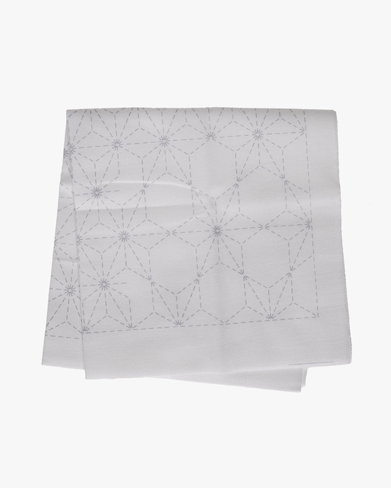 Hana-Fukin Sashiko Sampler, Asanoha, White
