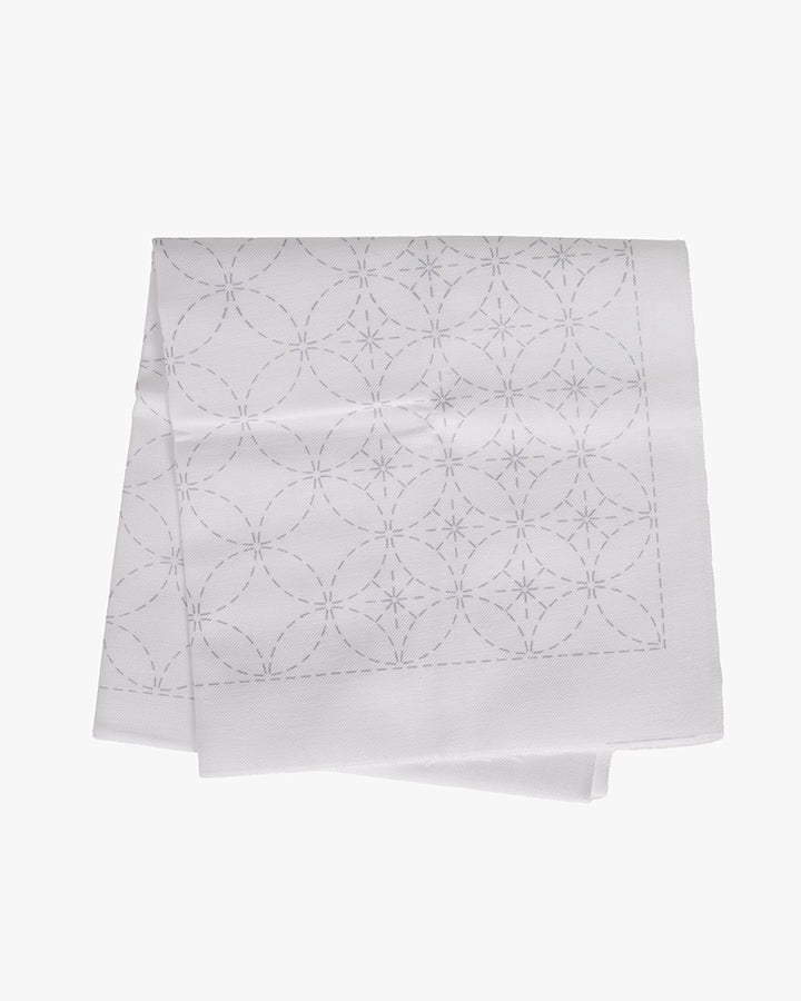 Hana-Fukin Sashiko Sampler, Shippoutsunagi, White