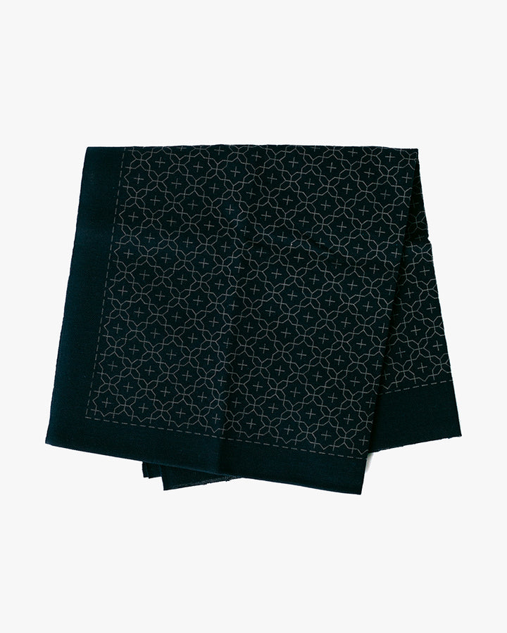Hana-Fukin Sashiko Sampler, Juji Hanasashi, Navy