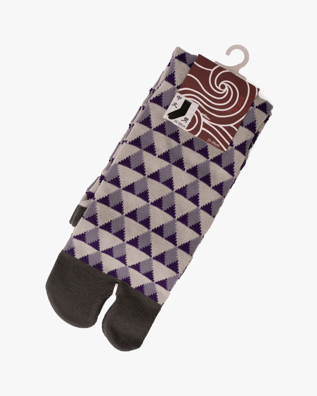 Wa Modern, Tabi Socks, Crew, Eggplant Sankaku(M/L)