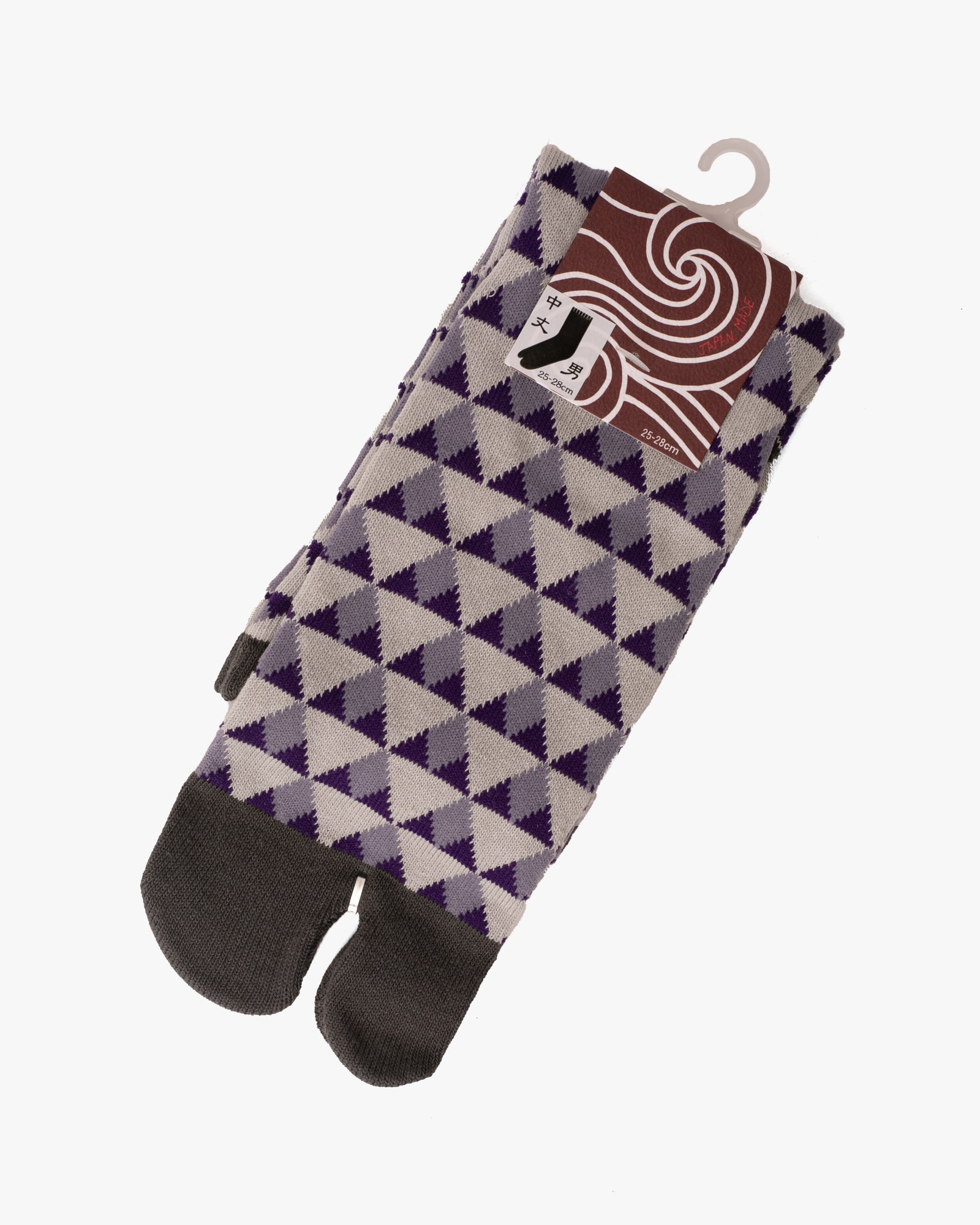 Wa Modern, Tabi Socks, Crew, Eggplant Sankaku(M/L)