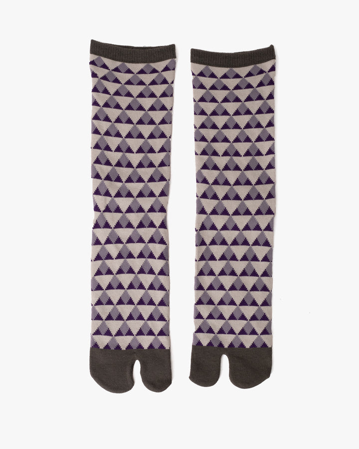 Wa Modern, Tabi Socks, Crew, Eggplant Sankaku(M/L)