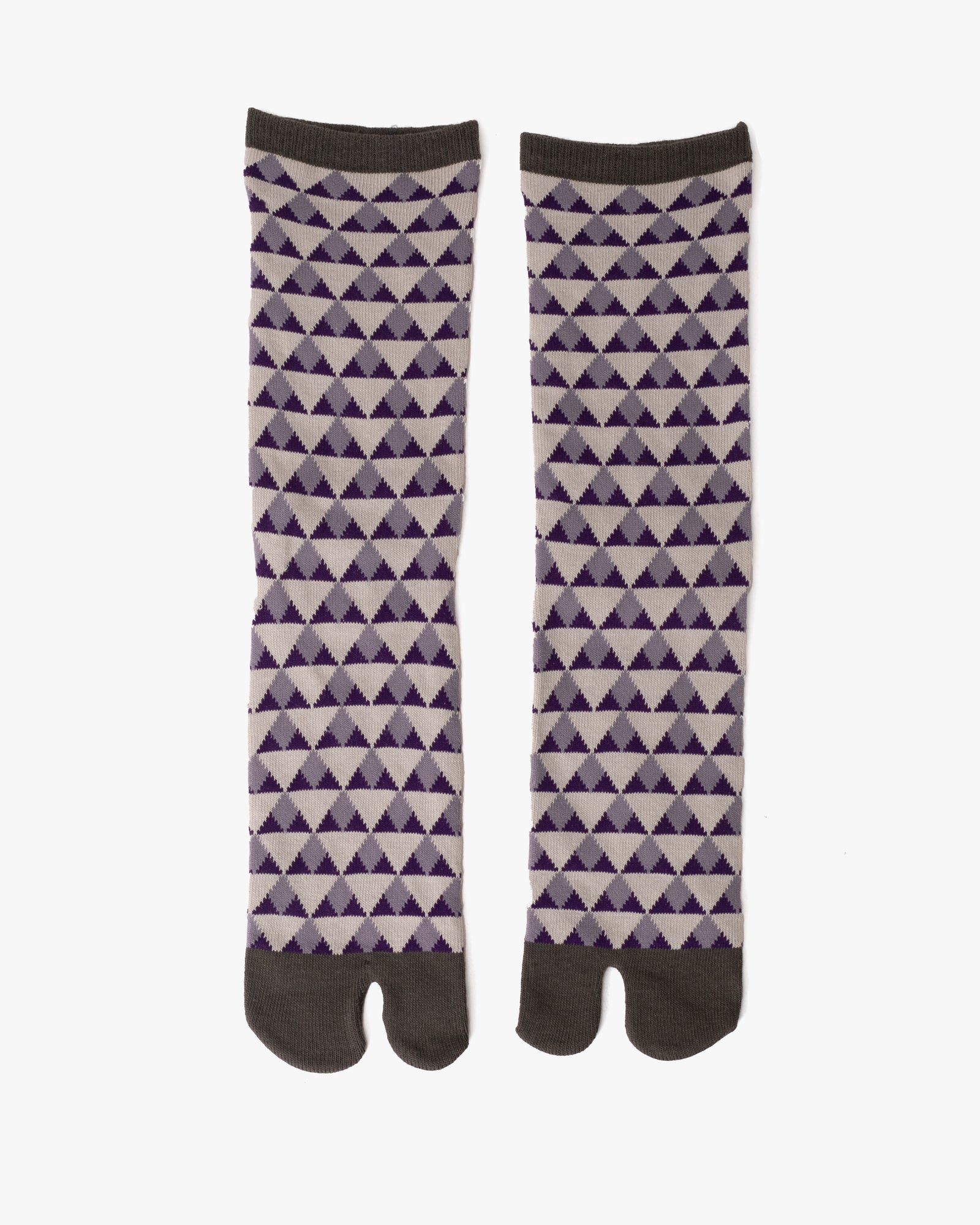 Wa Modern, Tabi Socks, Crew, Eggplant Sankaku(M/L)