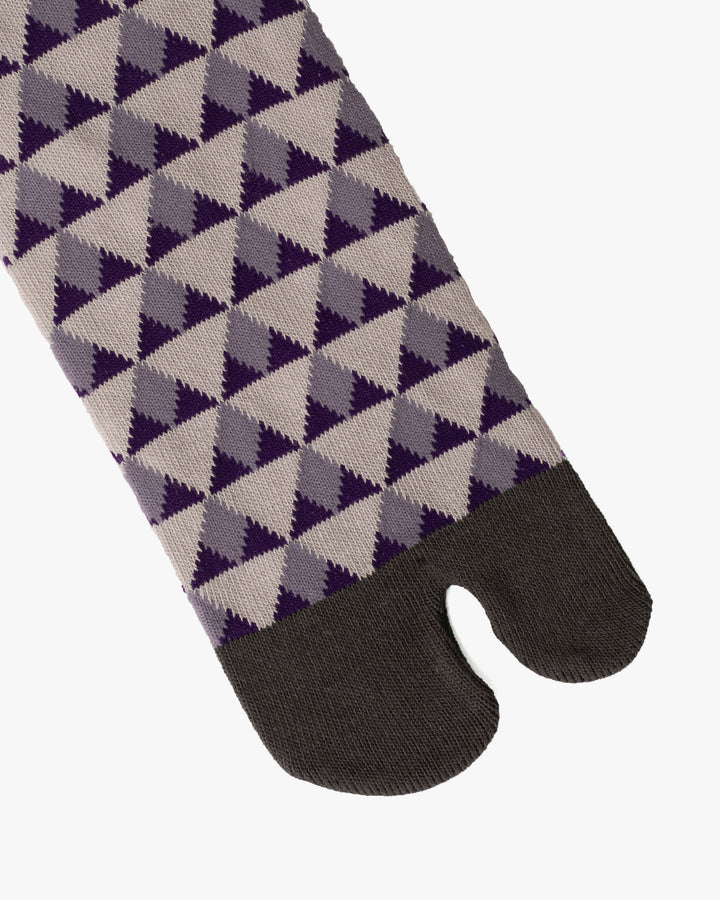 Wa Modern, Tabi Socks, Crew, Eggplant Sankaku(M/L)