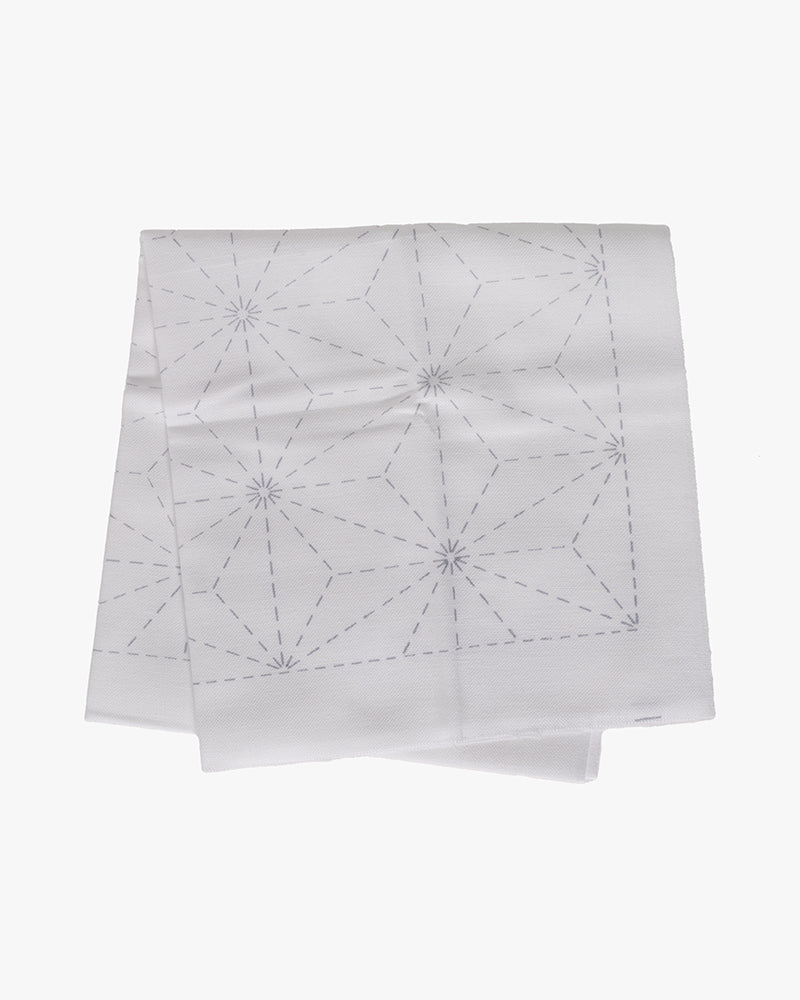 Hana-Fukin Sashiko Sampler, Asanoha, White