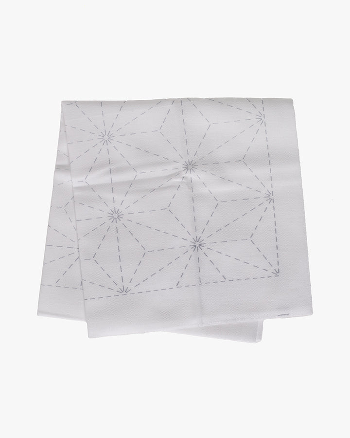 Hana-Fukin Sashiko Sampler, Asanoha, White