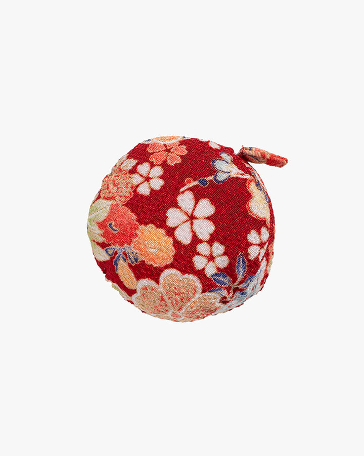 Hiro, Macaron Measure Pin Cushion, Red and Flowers