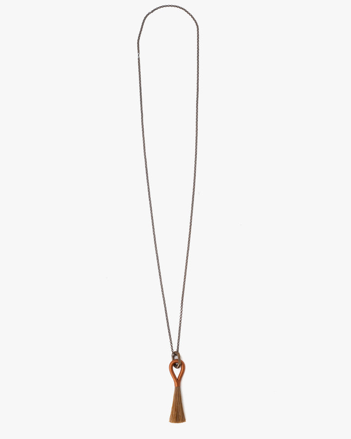 Boet Necklace, Horse Tassel, Copper and Light Chestnut