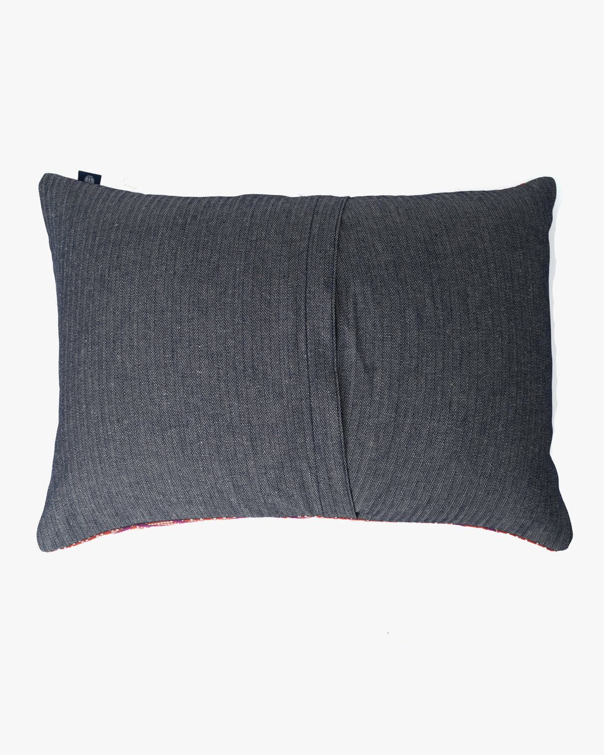 Kiriko Original Pillow, Burnt Scarlet with Red Violet Diamonds and White Patterns