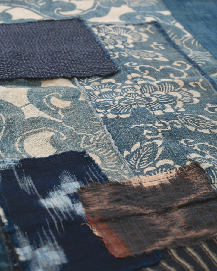 Kiriko Original Scarf, Patched Boro, Indigo, 36