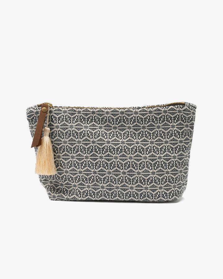 Kiriko Original Stand-Up Pouch, Kogin Asanoha, Indigo and White