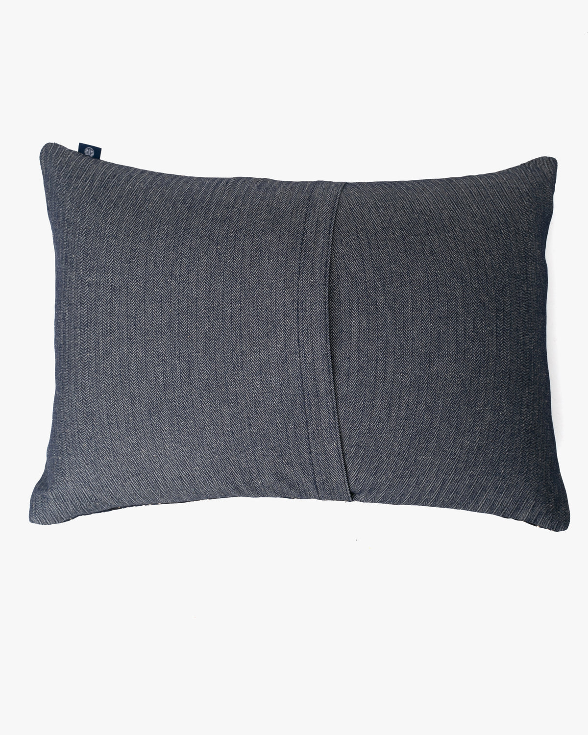 Kiriko Original Pillow, Navy with Black Diamond Patterns and White