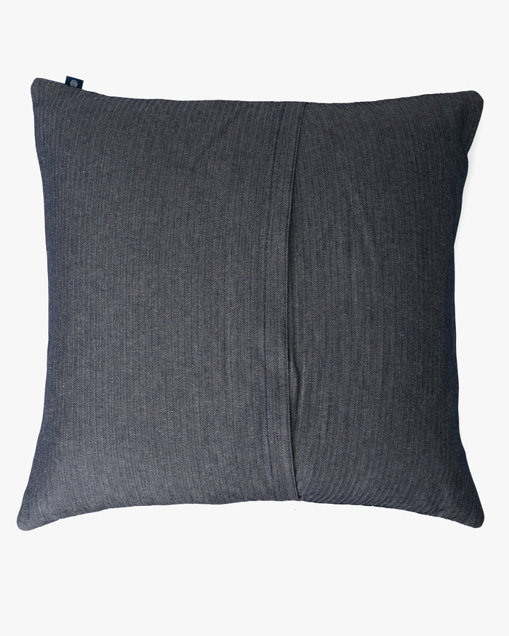 Kiriko Original Pillow, Navy with Black Diamonds and White patterns