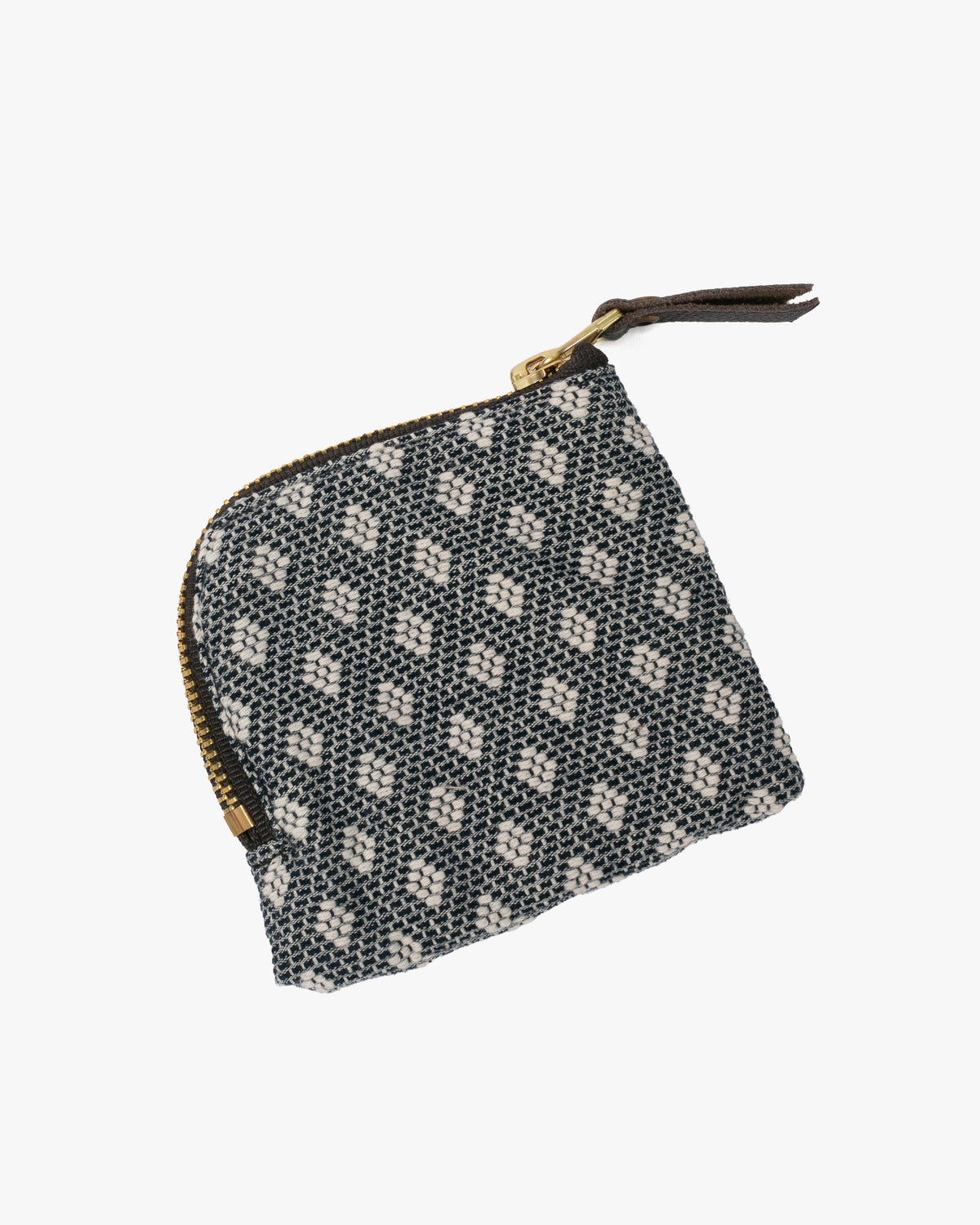 Kiriko Original, Zipper Wallet, Indigo and White, Kogin Sashiko Hishi