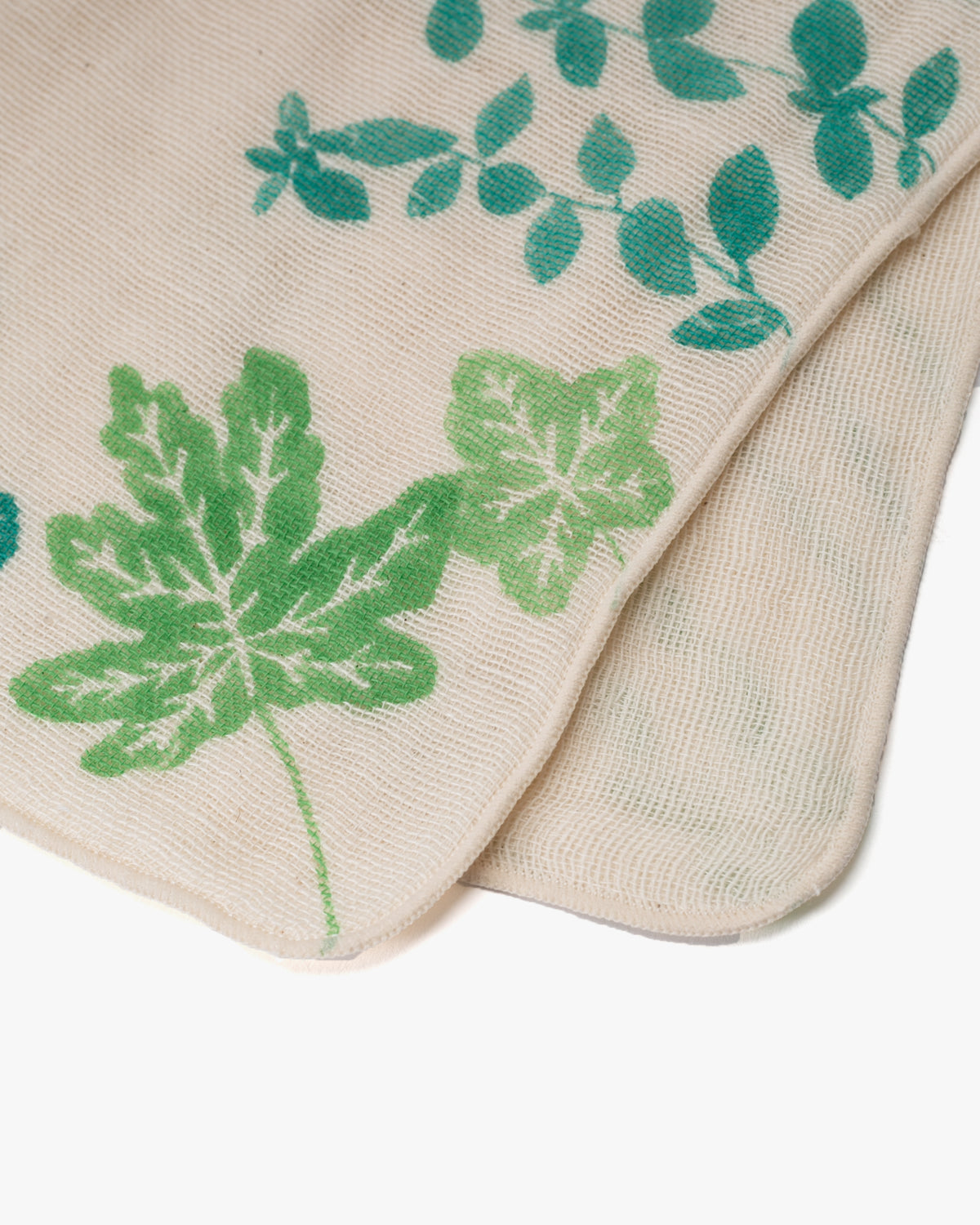 Japanese Handkerchief, Quadrupled Layered Gauze, Musubi Organic, Herb Green