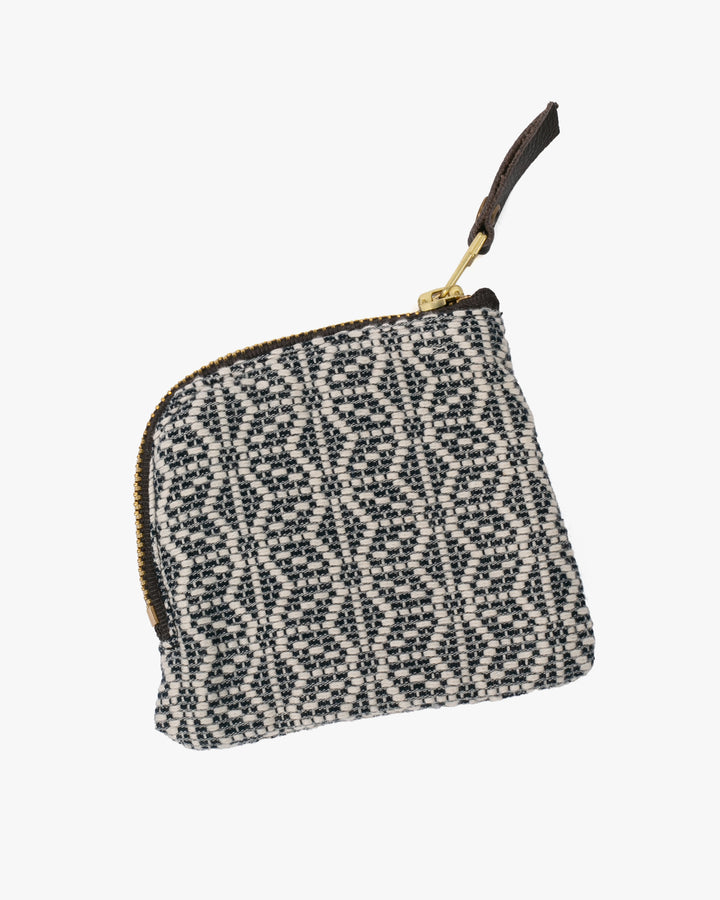 Kiriko Original, Zipper Wallet, Indigo and White, Kogin Sashiko Asanoha