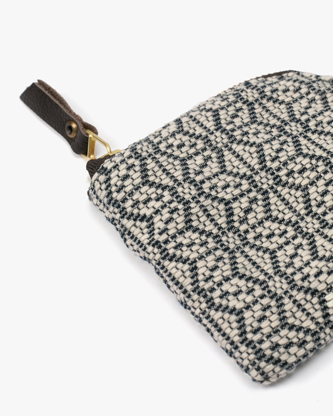 Kiriko Original, Zipper Wallet, White and Indigo, Kogin Sashiko Asanoha