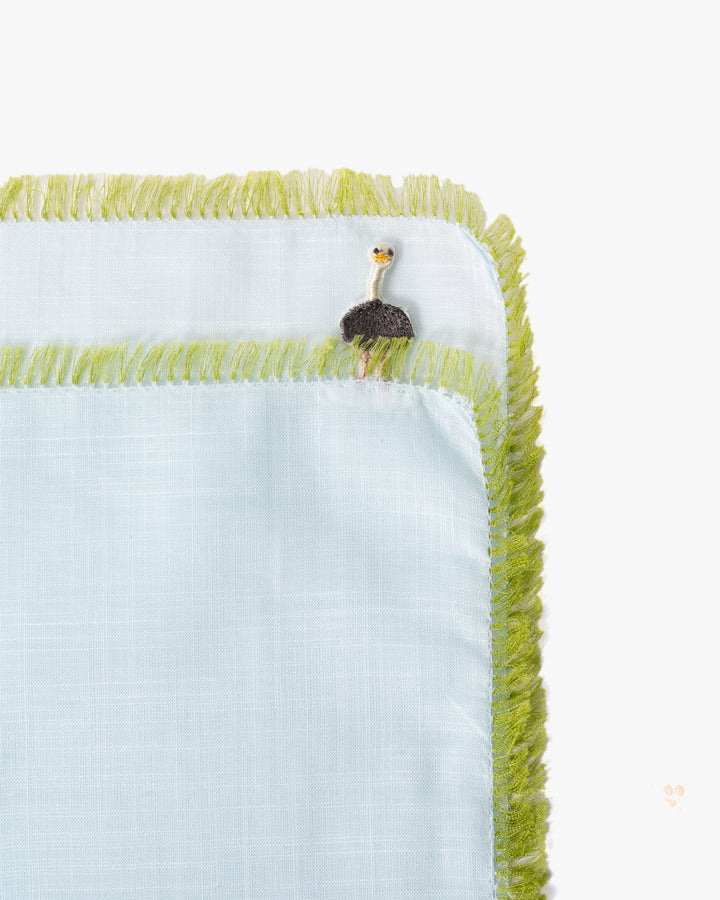 Japanese Handkerchief, Hikkomi, Ostrich
