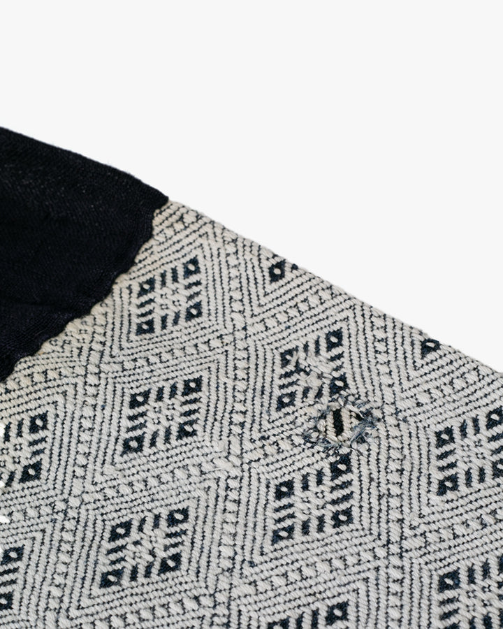 Vintage Noragi Jacket, Partially Sashiko Stitched, Indigo with White Hishi