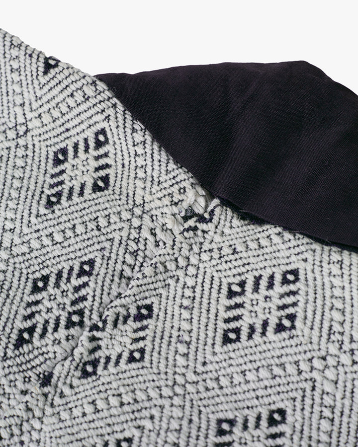 Vintage Noragi Jacket, Partially Sashiko Stitched, Indigo with White Hishi