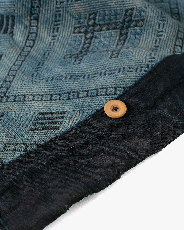 Vintage Noragi Jacket, Kogin Sashiko, Indigo with Hishi