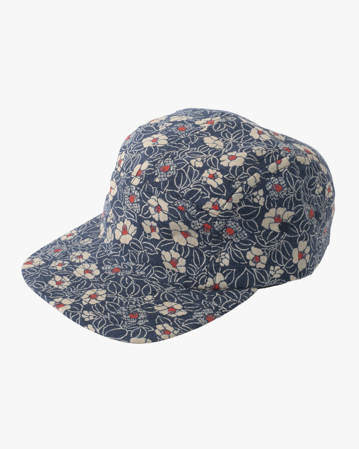 Kiriko Original Cap, 5-Panel Indigo Small Tsubaki with Solid Indigo Underbill