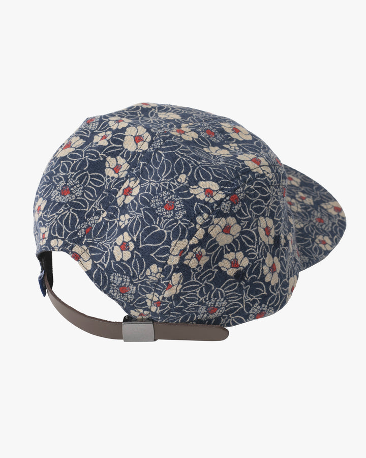 Kiriko Original Cap, 5-Panel Indigo Small Tsubaki with Solid Indigo Underbill