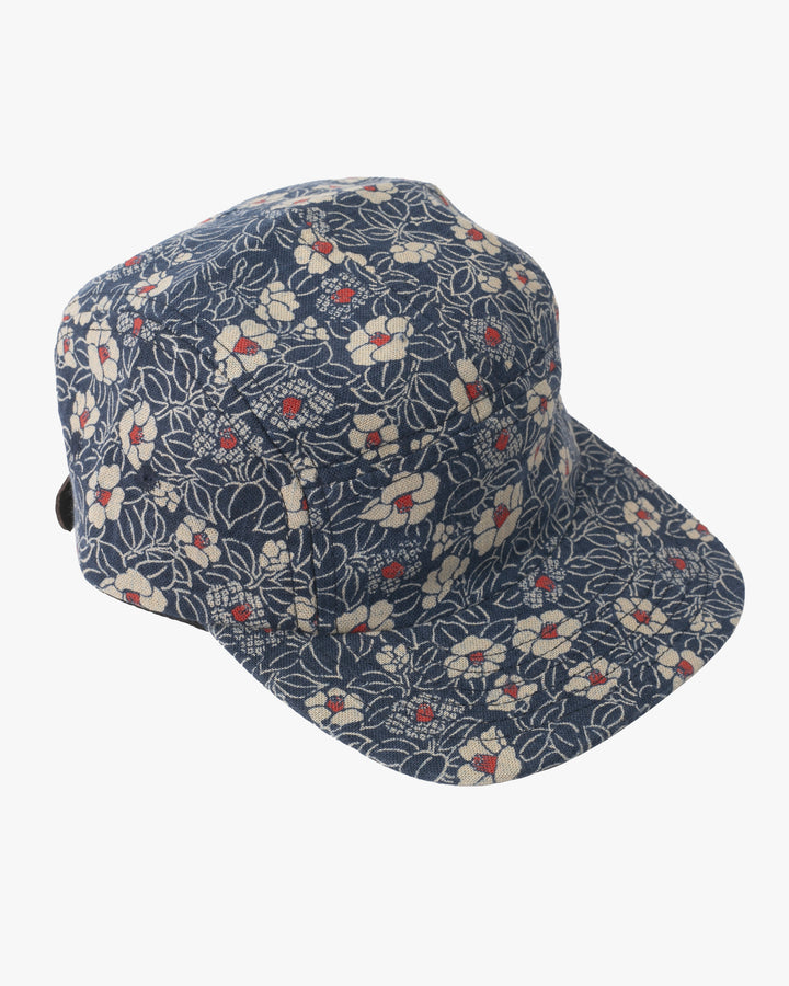 Kiriko Original Cap, 5-Panel Indigo Small Tsubaki with Solid Indigo Underbill