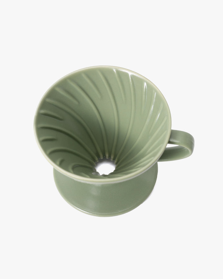 Hario, V60 Ceramic Coffee Dripper, 02 Oil Green