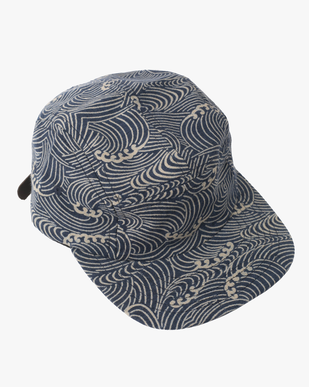 Kiriko Original Cap, 5-Panel Indigo Nami with Solid Indigo Underbill