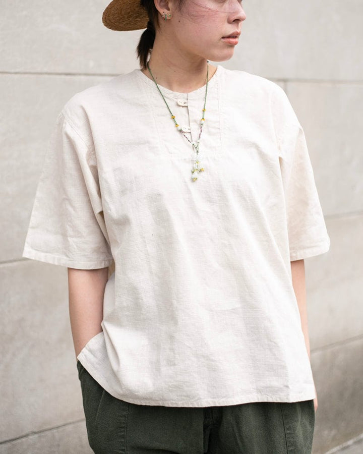 Ennichi Shirt, Nanakoori, White