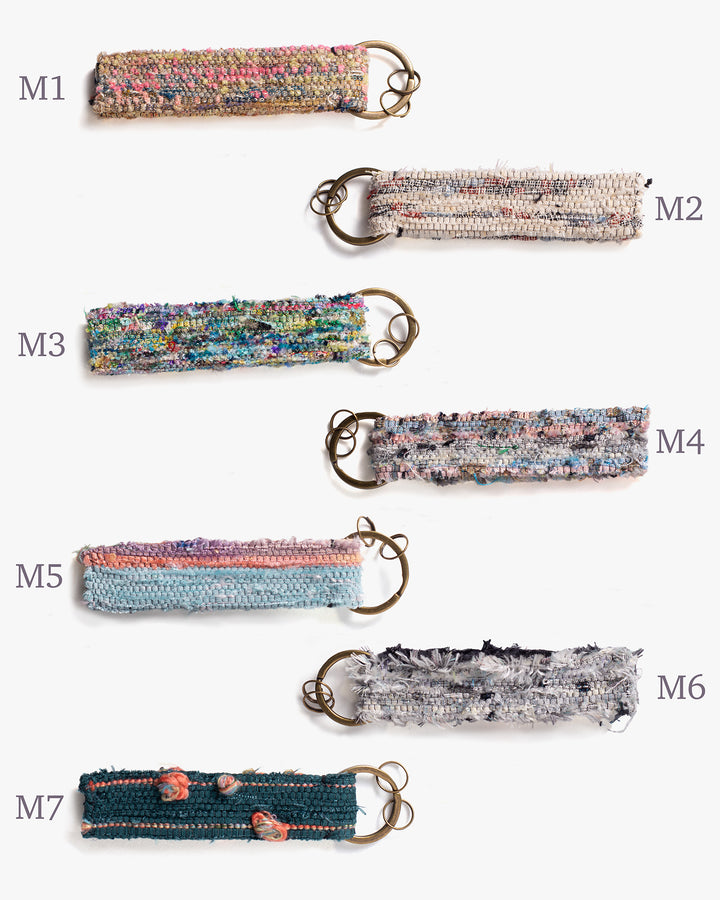 Sakiori Keychain, Nitta Textile Arts Inc., Hand Woven, Multi