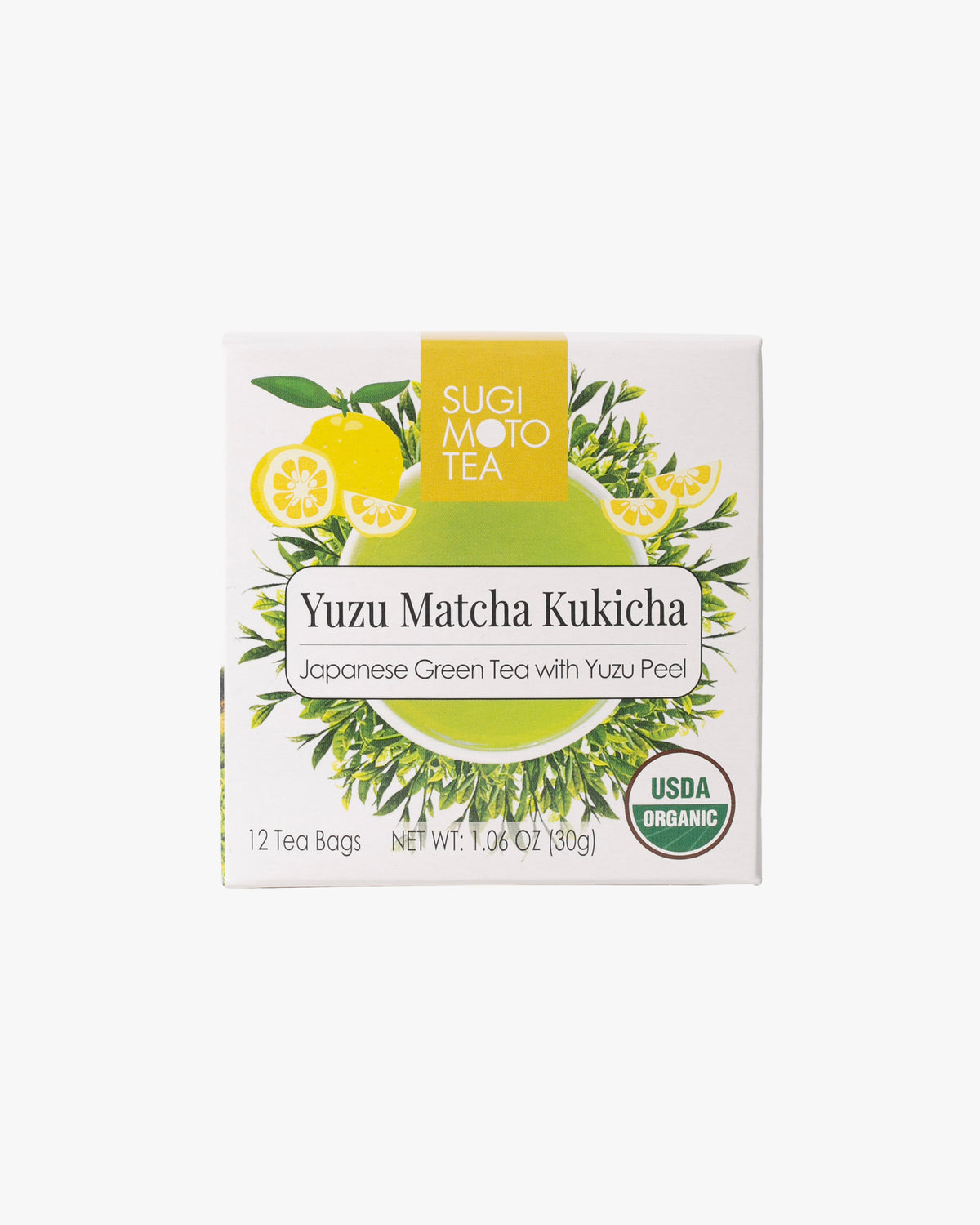 Sugimoto, Yuzu Matcha Kukicha Tea Bags (12 ct)