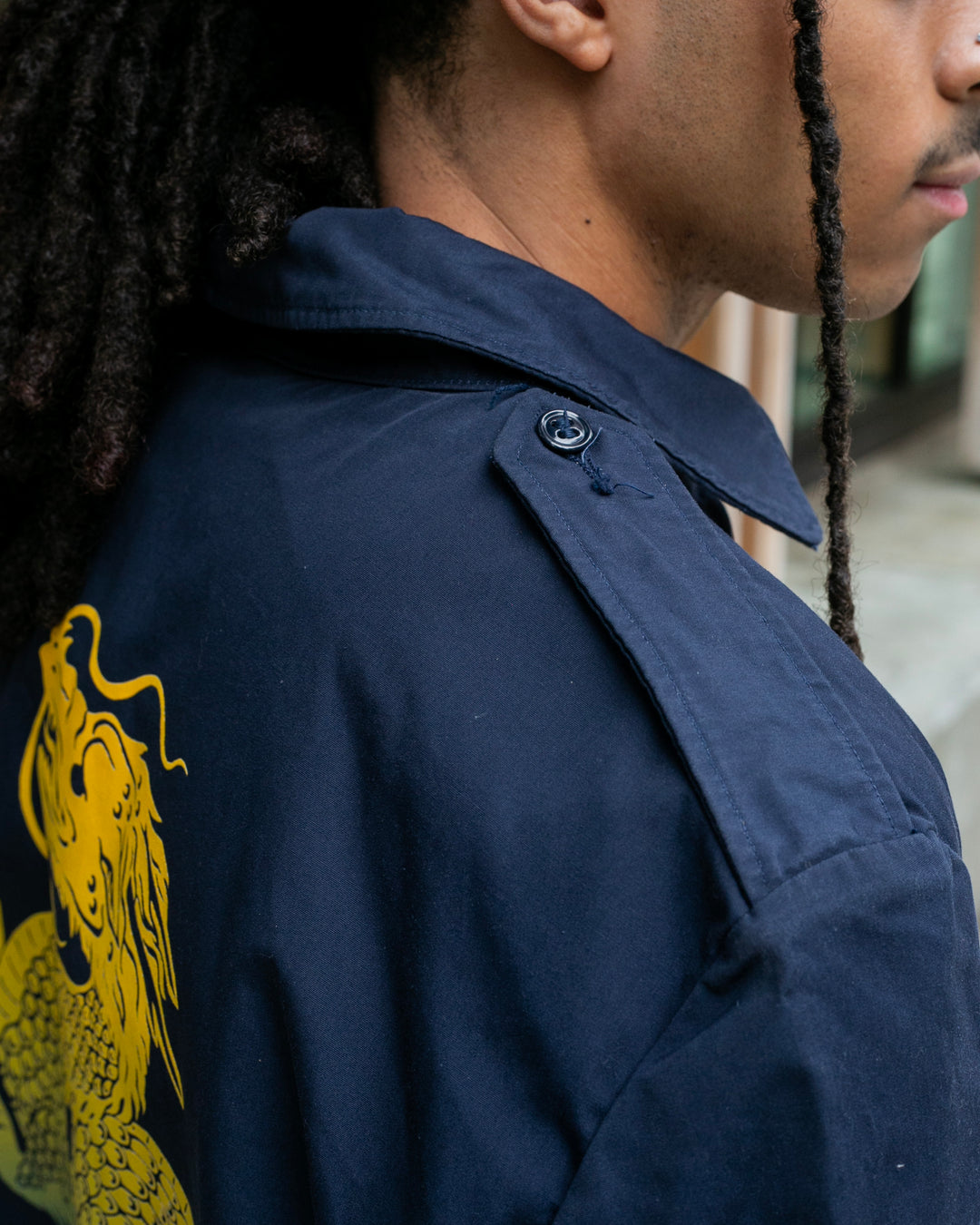Kiriko Original Jacket, Navy Koi / Dragon Jacket with Patches